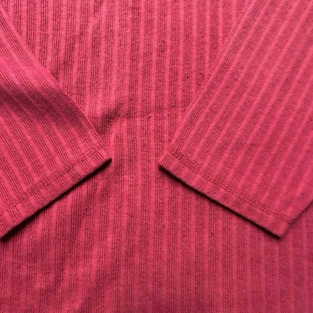 Vintage 80s Laura Tyler Ribbed Plus Size Long Sleeve Red Shirt Size 2XL - Picture 2 of 3